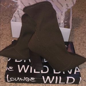 High heel sock boots